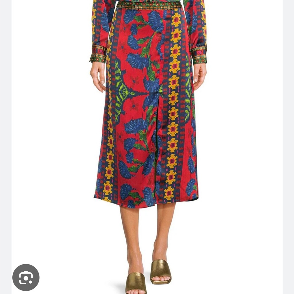 NWT Chelsea & Violet colorful Floral midi Skirt new